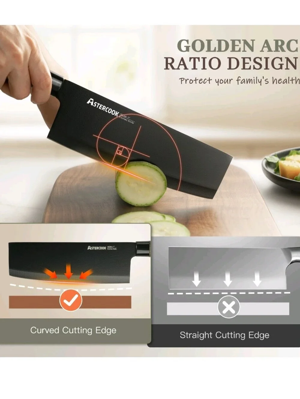 Astercook 6-Piece Knife Block Set